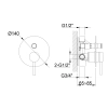 Bateria Wannowo-Prysznicowa Podtynkowa Kohlman Axel QW210AB Black